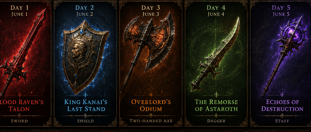 Diablo 4 Giving Away 5 Nostalgic Weapon Cosmetics for Free